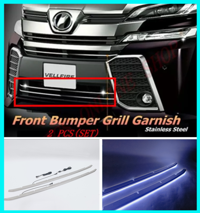 Toyota Vellfire ANH 30 2015-2018 Front Bumper Grille Chrome Garnish ...