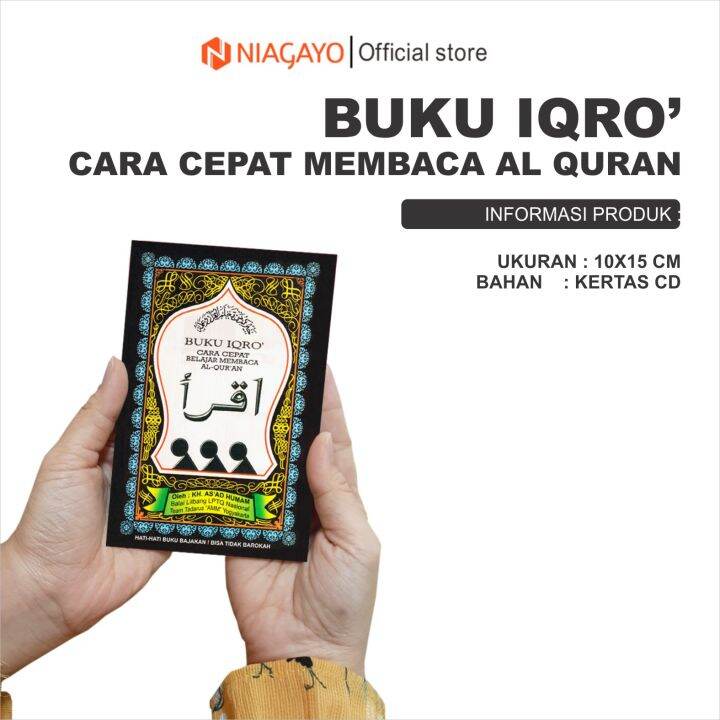 Buku Iqro Cara Cepat Belajar Membaca Al Quran (Kecil CD Buram) (Hitam) | Lazada Indonesia