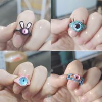 2023 Anime Rings Fashion Eyes Couple Wedding Accessories Jewelry