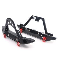 For 1/10 Simulation Climbing Car Bumper Trx4 Scx10 90046 Metal Front and Rear Anti-Collision Spare Tire Spare Tire Rack