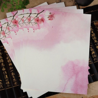 8pcslot Chinese Style Writing Paper Letter Paper Printing Paper Vintage Flowers Student Stationery Office School Supplies