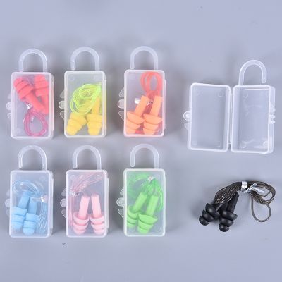1 Pair Anti-Noise Earplugs Nose Clip Case Protective Waterproof Protection Ear Plug Silicone Swim Dive Supplies Security Protect