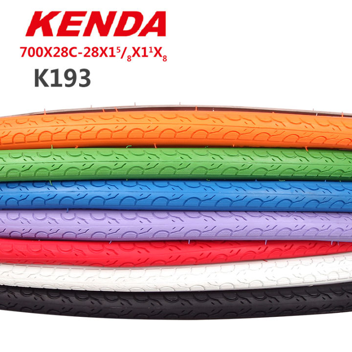 kenda-ยางรถจักรยานสี700-700x28c-700c-ยางรถจักรยานยนต์เกียร์คงที่น้ำหนักเบา550กรัมยางรถจักรยานกันลื่นแดงส้มน้ำเงินสีขาว