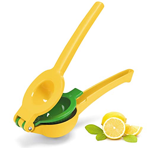 ZEYUAN Manual Juicer Citrus Lemon Squeezer,Fruit Juicer Lime Press Metal,Professional Hand Juicer Kitchen Tool yellow） 