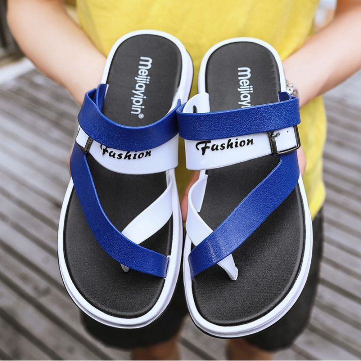 men-sandals-รองเท้าแตะรัดส้นสีดำสไตล์เกาหลี-ส่งฟรี-รัดส้นรุ่นใหม่-ชายรองเท้าแตะ-รองเท้าแตะชายหาด-รองเท้าแตะแฟชั่น