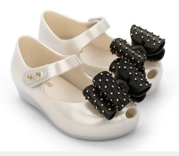 ร้านค้าอย่างเป็นทางการ2023melissa-mini-รองเท้าเด็กผู้หญิงสามมิติ-polka-dot-bow-เจ้าหญิงเด็กน้ำหอมรองเท้า