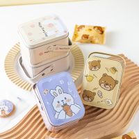 1pcs Christmas Portable Tinplate Baking Cookies Cartoon Candy Chocolate Packaging Box Wedding Birthday Holiday Gift Packaging Storage Boxes