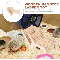 Hamster Hideout House ของเล่นไม้สัตว์เล็กสัตว์เลี้ยง Hedgehog Cage Exercise Nest