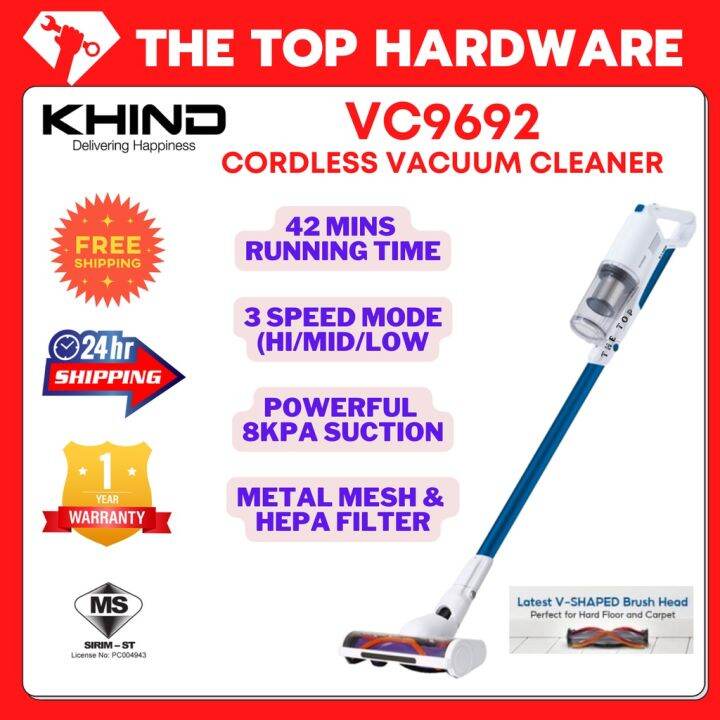 *RHUMA* KHIND CORDLESS VACUUM CLEANER VC9692 PENYAPU VAKUM ELECTRONIC