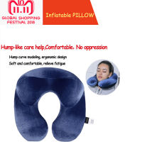 U-Shape Neck Travel Pillow Folding Neck Air Cushion Inflatable Travel pregnancy body Pillow Portable Office sleeping rest Pillow