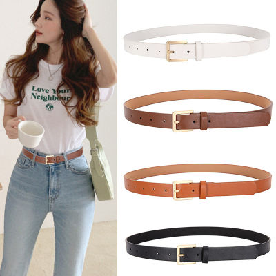Womens belt, simple and versatile Jeans Belt, Korean leisure metal buckle, student belt  DNLO