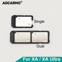 Aocarmo ที่อ่านกระเป๋าเก็บบัตรซิมคู่,F3215 C6 XA Ultra XAU สำหรับ Sony Xperia XA C5/16 E5563/33/06ช่องเสียบถาดใส่ซิม