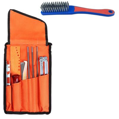 Chainsaw Sharpening Kit 10 Pieces Saw Chains Files Set Universal Chainsaw File Set File Kit for Sharpening Saw Chains