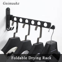 Waterproof Aluminum 1Pcs Multifunction Retractable Wall Mount Folding Clothes Hanger Clothes Towel Rack