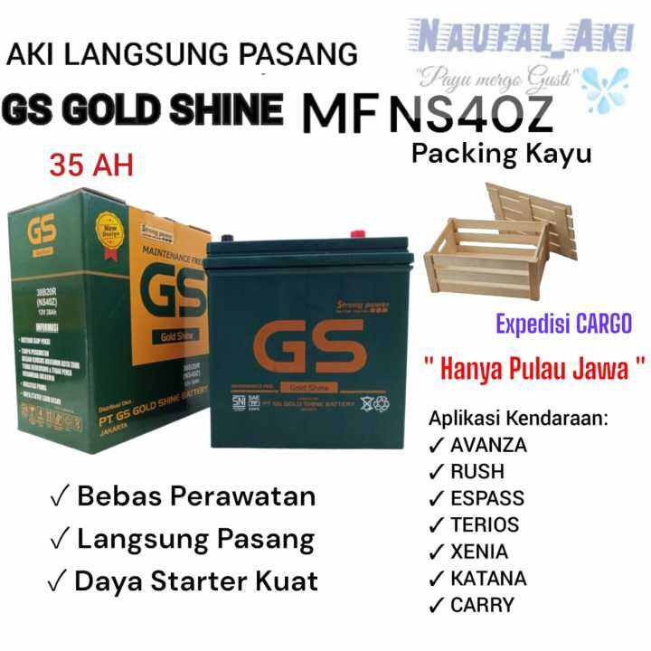 Aki Mobil Avanza/Rush/Espass/Terios/Xenia/Katana/Carry GS Gold shine MF