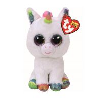 25cm Ty Beanie Big Eyes Stuffed Plush Toy Soft Cute Animal Doll White Unicorn Pixy Children Birthday Christmas New Year Gifts