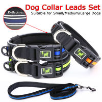 Products Nylon Collars New Reflective Collars for Dogs Medium and Large Dog Leash Collars Dog Harness and Leash Set