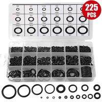 225PCS Rubber O Ring Oil Resistance O-Ring Washer Gasket Seals Watertightness Assortment Different Size With Plastic Box Kit Set Furniture Protectors