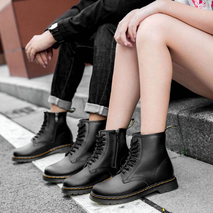 doc-dr-martens-air-wair-1460-unisex-นภามาร์ตินบู๊ทส์-ซิปข้าง-8-ตารองเท้าทำงานนางแบบคู่รักรองเท้าสำหรับชายหญิง