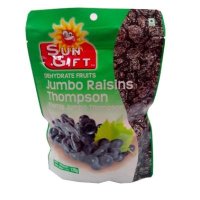 📌 Sun Gift Jumbo Raisins Thompson 120g ซันกิ๊ฟลูกเกดจัมโบ้ทอมป์สัน 120g (จำนวน 1 ชิ้น)