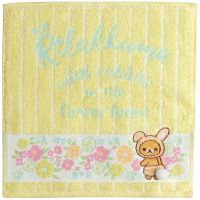 DFE ผ้าเช็ดมือ  Rilakkuma Little Cute Rabbits in the Flower Garden สีเหลือง ขนาด 25 x 25 ซม. ผ้าขนหนู  ผ้าเอนกประสงค์