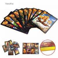 SUNNYFAN ไพ่ทาโรต์ด้านทองทำนายเกมกระดานตระกูล47ชิ้นชุบทอง Lenormand