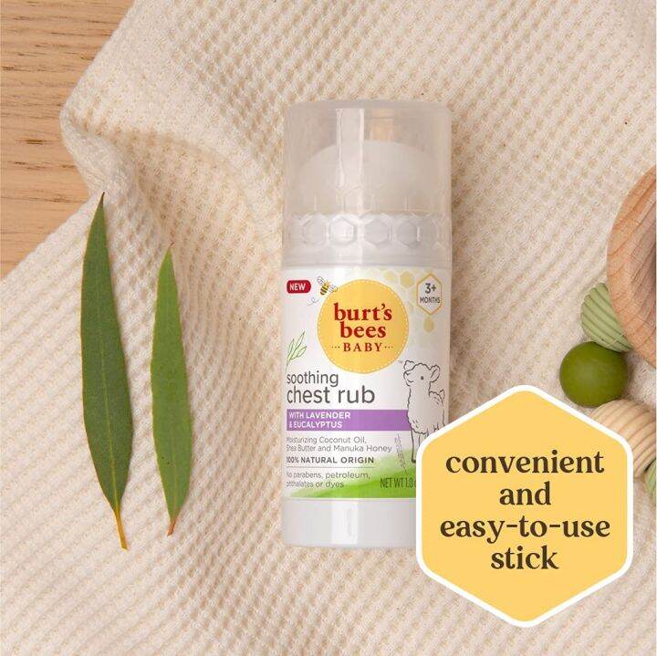 Burt's Bees Baby Chest Rub Stick, Coconut Oil, Shea Butter and Manuka
