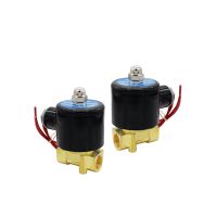 【hot】❂    Zinc water valve 2W025-08 Electric Solenoid  DN8 Closed Pneumatic for Air 12V 24V 220V 110V