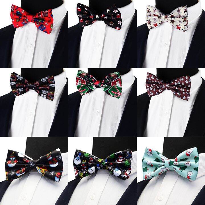 new-christmas-bow-ties-for-men-printed-novelty-pre-tied-bowtie-double-fold-fashion-men-39-s-bowtie-red-for-christmas-festival-gift