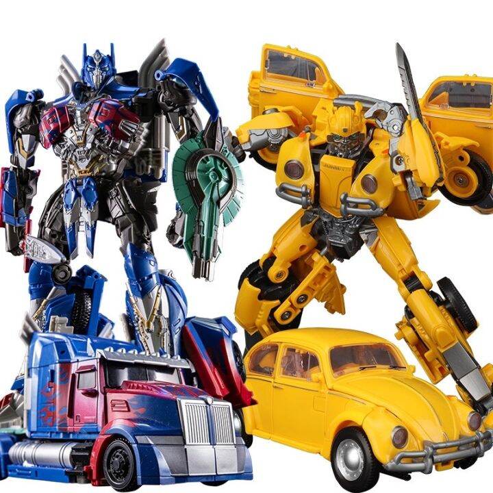 New Big Toy Transformers Optimus Prime Alloy Plate Bumblebee Robot ...