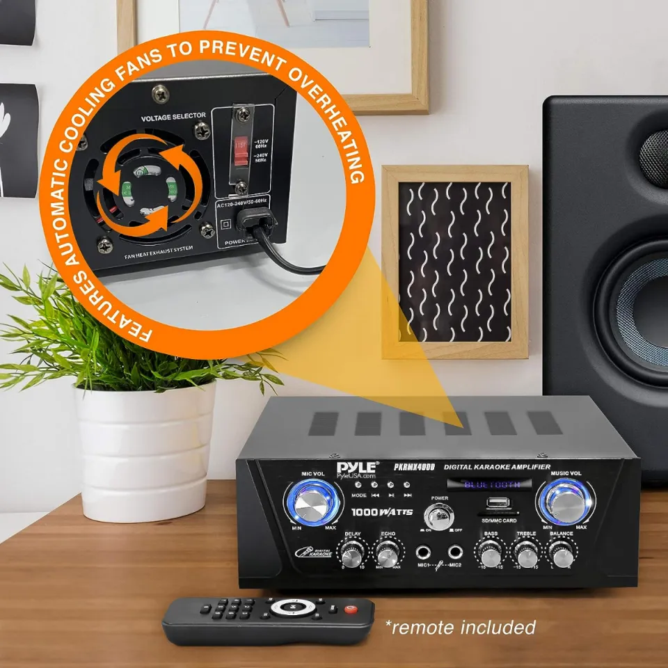 Bluetooth Digital Home Karaoke Amplifier - 600W Home Audio Desktop