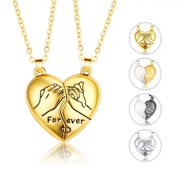 Boyfriend girlfriend necklaces hot sale half hearts