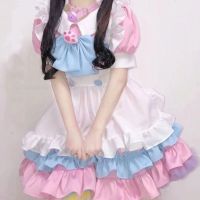 [Lao Zhang Fashion Cosplay] Kawaii โลลิต้าอะนิเมะแม่บ้านชุดสีชมพูสีฟ้าคอสเพลย์แม่บ้านชุดโลลิต้ากระโปรงเครื่องแต่งกายน่ารักญี่ปุ่นเครื่องแต่งกายคอสเพลย์อะนิเมะชุด