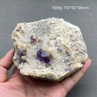 100 ธรรมชาติ Polyhedral Tanzanite สีฟ้าสีม่วง Fluorite Cluster แร่ตัวอย่างอัญมณีระดับหินและคริสตัล