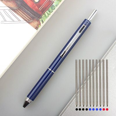 4 In1 Multicolor Ballpoint Pen Gravity Sensing 3 Color Pen and Mechanical Pencil Lead Black Silver Red Blue Metal Pen Stationery Pens