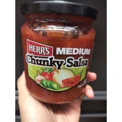 🍀For you🍀 Herrs Medium Salsa Dip Sauce ซัลซ่า ซอส  เฮอร์ 454กรัม