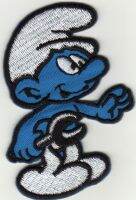 iron on patch Embroidery Smurf Comic Children 6.5x5 cm สเมิร์ฟ เด็ก ตัวรีด เย็บติดผ้าประเทศไทย โลโก้ปัก มีกาวสำหรับรีด ตกแต่งเสื้