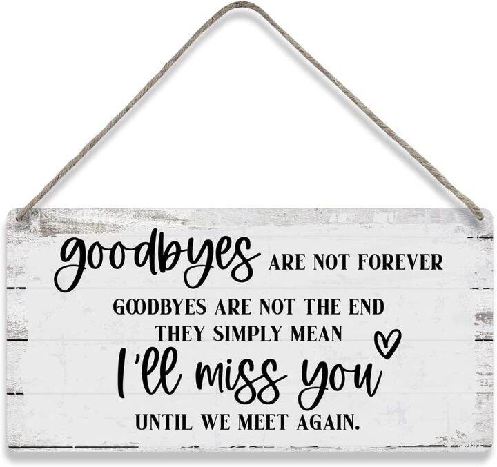 goodbyes-ไม่ได้ตลอดไป-goodbys-ไม่ได้เป็น-end-อ้างสุนทรพจน์บ้านตกแต่งผนังป้ายไม้ชนบทบ้านไร่แขวนผนังโล่เข้าสู่ระบบของขวัญ