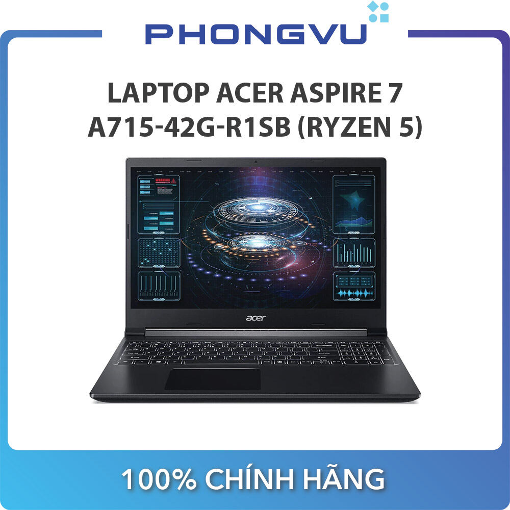 Laptop Acer Aspire 7 A715-42G-R1SB (15.6 inch Full HD 144Hz / Ryzen 5 5500U / RAM 8GB / SSD 256GB / GTX 1650 / Win 10)