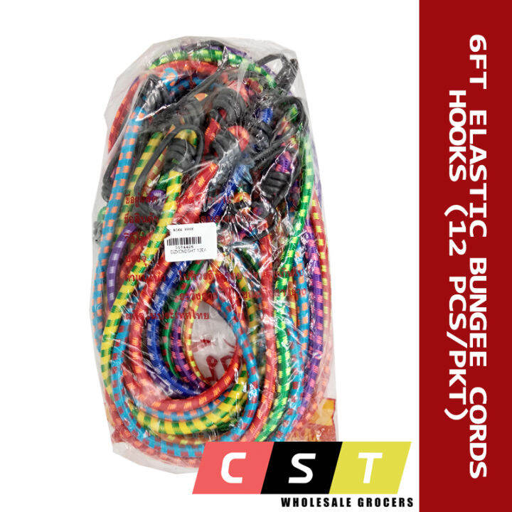 5FT Elastic Bungee Cords Hook (Bike/Tie Luggage/Car Roof Rack)(12 PCS/PKT) Lazada