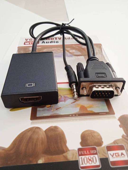 สายvga-เป็น-hdmi-ตัวแปลงคอมvgaไปจอทีวี-อะแดปเตอร์เฮดดีเอมไอเป็นวีจีเอ-สายแปลงhdmi-to-vga-กล่องแปลงสัญญานจอ-ภาพชัดสัญญานดี-วัสดุได้มาตราฐาน