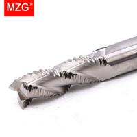 MZG 1PCS HRC55 3 ขลุ่ยปลายหยาบ 4mm 6mm 8mm CNC Machining Tool เครื่องกลึงอลูมิเนียมมิลลิ่งคัตเตอร์แบนความหยาบ End Mill