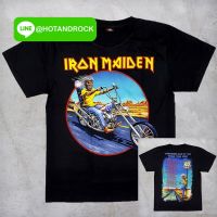 เสื้อยืดเนื้อ Cotton  สัมผัสนุ่ม เบาสบาย IRONMAIDEN เท่ๆ สีดำ