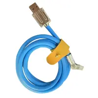 120W 6A Super Fast Charge Type-C Liquid Silicone Cable for Smart Phone Pixel Bold Blue 1.5M