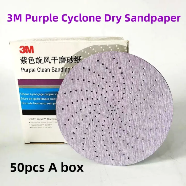 3m Polish Purple Clean Sanding Disc Circular Sandpaper 150mm Sander Sand Paper 6 Inch Putty