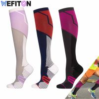 1Pair Compression Socks for Women &amp; Men Circulation, 20-30 mmHg is Best Support for Athletic Running Hiking Sports Nursing Socks