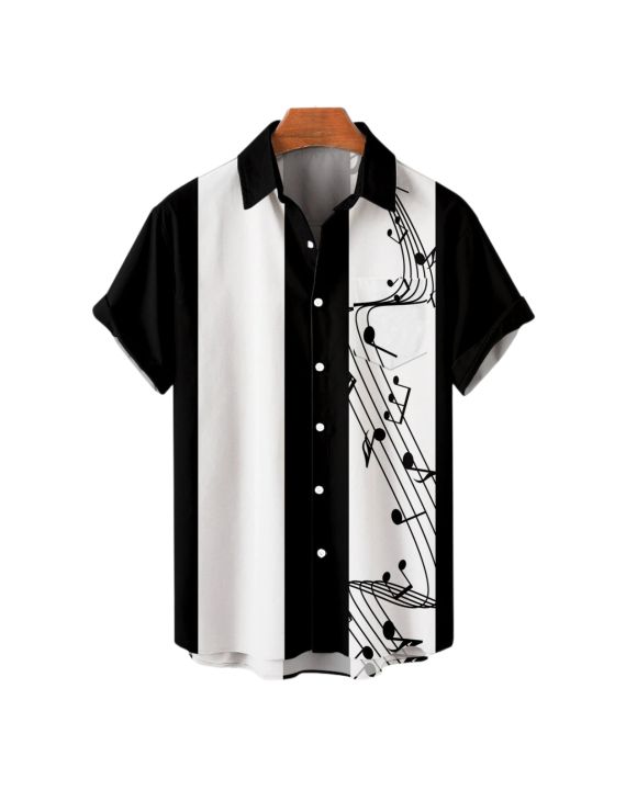 เสื้อ-dazn-ลายทางการ์ตูนการ์ตูน2023แฟชั่นเสื้อยืดพิมพ์ลายฮาวายเสื้อผู้ชายแขนสั้นฤดูร้อน