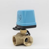 【hot】▬☢♦  AC220V AC24V  electric ball valve actuator motorized 3 way DN15 DN20 DN25