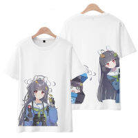 ใหม่ เสื้อยืดลําลอง แขนสั้น มีฮู้ด พิมพ์ลายอนิเมะ Blue Archive Takanashi Hoshino Kmizawa Miyu 3D ทรงหลวม สไตล์เกาหลี สําหรับผู้ชาย และผู้หญิง