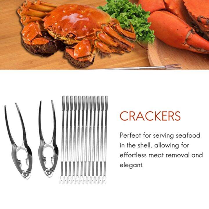 lobster-crackers-and-picks-set-crab-leg-cracker-tools-stainless-steel-seafood-crackers-and-forks-nut-cracker-14-pcs